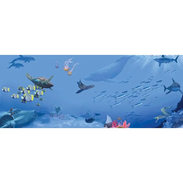 Cheap Everlast Ocean Mural Traverse Wall Package, 8 x 20 Feet, Red or Blue Mat
